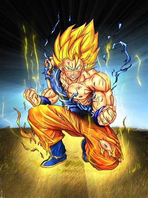 super saiyan goku dragon ball z fan art 35516340 fanpop