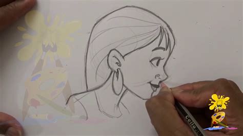 How I Draw A Cartoon Girl Faces Side Face Cartoon Drawing Youtube