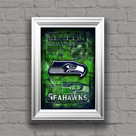 Seattle Seahawks Sports Poster Seattle Seahawks Artwork Seahawks In