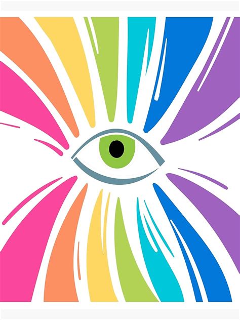 Aesthetic Rainbow Eye Poster By Reyprint Redbubble