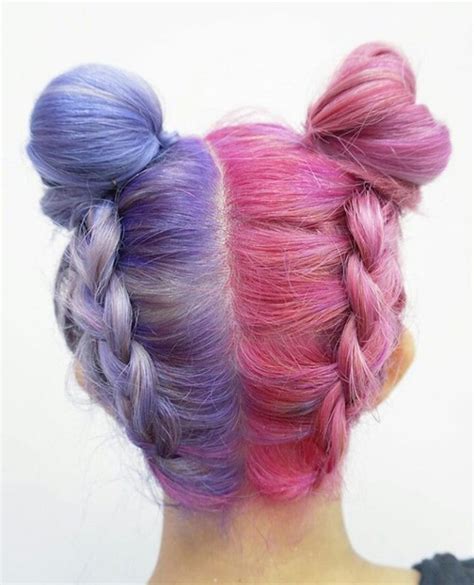 Half Purple Half Pink Hair Tumblr