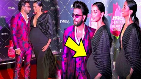 PREGNANT Deepika Padukone S Baby Bump Is Clearly Visible At Nyka Beauty Awards YouTube