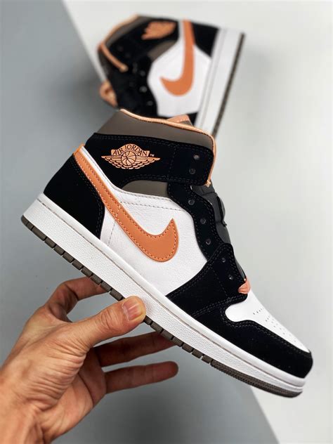 Air Jordan 1 Mid Peach Mocha Dh0210 100 For Sale Sneaker Hello