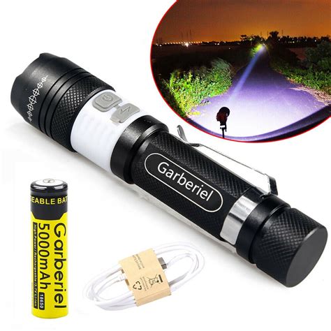 90000lumen T6 Led 18650 Usb Rechargeable Flashlight Torch 3 Modes