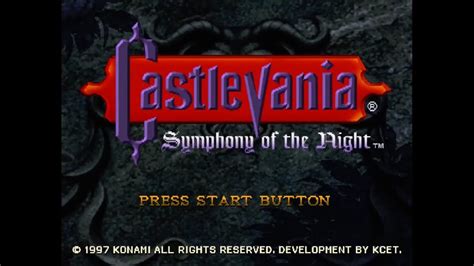 Castlevania Symphony Of The Night Title Screen Youtube