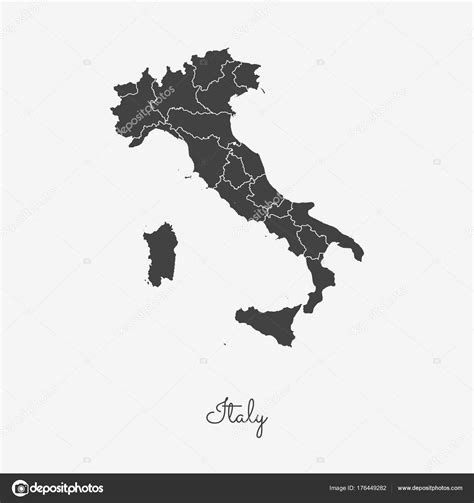 Cartina Dell Italia Bianca