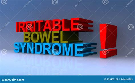Irritable Bowel Syndrome On Blue Stock Illustration Illustration Of