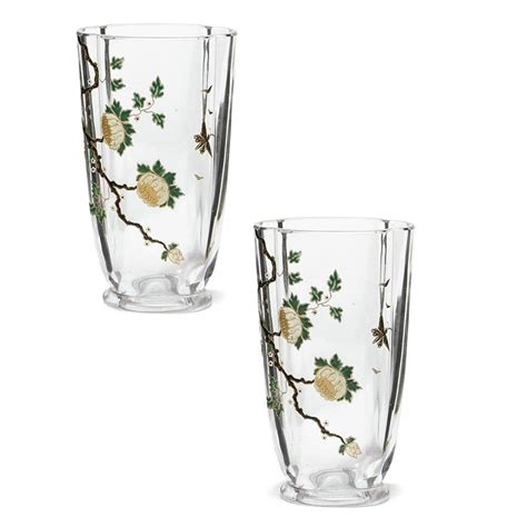 A Pair Of Baccarat Imitation Rock Crystal Glass Vases Glass Baccarat Crystal Baccarat