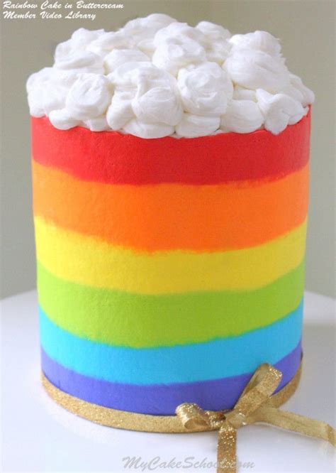 Rainbow Cake In Buttercream Member Video Library