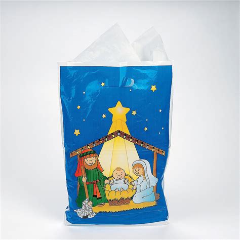 Large Nativity Goody Bags Oriental Trading Christmas Treat Bags
