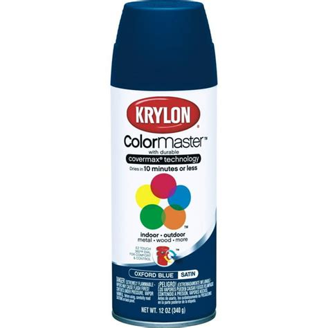 12 Oz Oxford Blue Satin Indooroutdoor Spray Paint 53523 Set Of 6