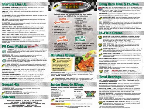 Menu at Quaker Steak & Lube restaurant, Pinellas Park, 49th St N