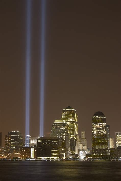 911 September 11th Remembrance Wtc Light Beams Nyc Poster Patriotic