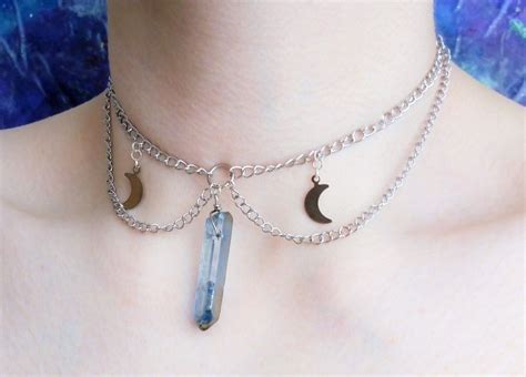 Crystal Moon Choker OfStarsAndWine On Etsy Hippie Jewelry