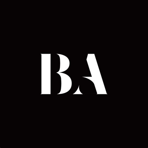 Ba Logo Letter Initial Logo Designs Template 2767553 Vector Art At Vecteezy