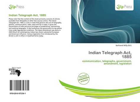 Indian Telegraph Act 1885 978 620 0 97236 1 6200972362 9786200972361