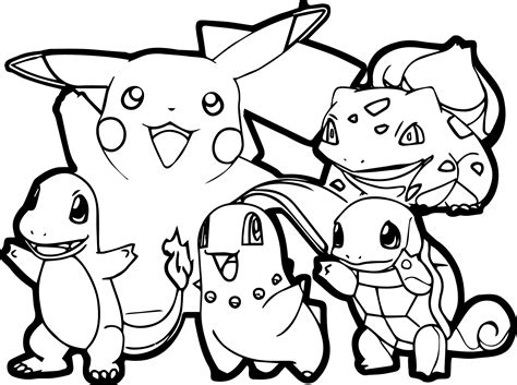 Dessin & coloriage de pokemon en ligne, gratuit à imprimer pour colorier pokemon avec les enfants et adultes. pokemon coloriage pikachu - Kallem
