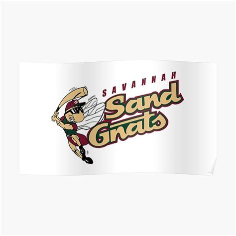 Savannah Sand Gnats Vintage Defunct Baseball Team Emblem Poster For Sale By Qrea Redbubble