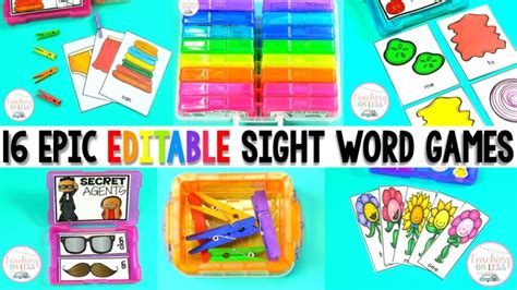16 Epic Editable Sight Word Games · Kayse Morris