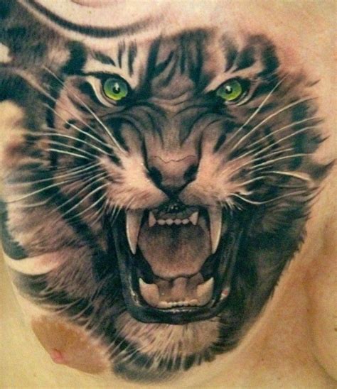 Pin By Pamela McConehea On Tattoos Tiger Face Tattoo Chest Tattoo