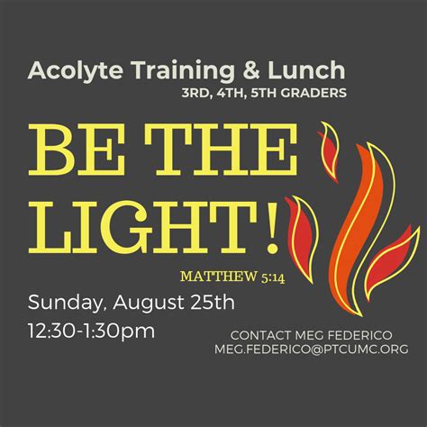 Acolyte Training And Lunch Peachtree City United Methodist Church
