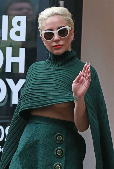 Lady Gaga Flashes Underboob As She Goes Braless In London Celebrity