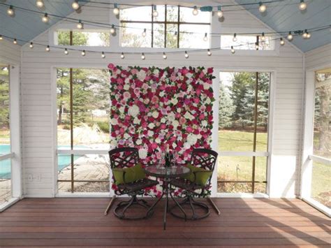 5 X 7 Pink Faux Flower Wall Free Shipping Wedding Photo Walls
