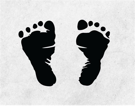 Baby Footprint Vinyl Decal Footprint Vinyl Newborn Baby T Etsy