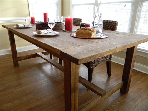 Rectangle, round, square and oval. Farmhouse Wooden Kitchen Tables As Ageless Rustic Interior ...
