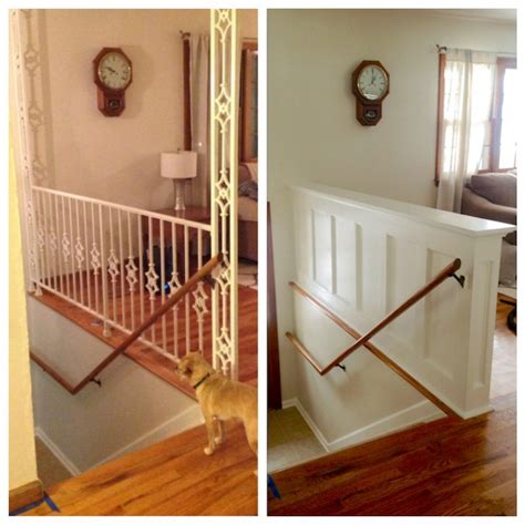 Split level partial wall railing. Our Modest Starter Home Might Be Our Forever Home ...