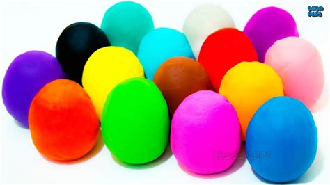 Many Play Doh Eggs Surpriselearn Colors With Many Play Doh Eggslearn