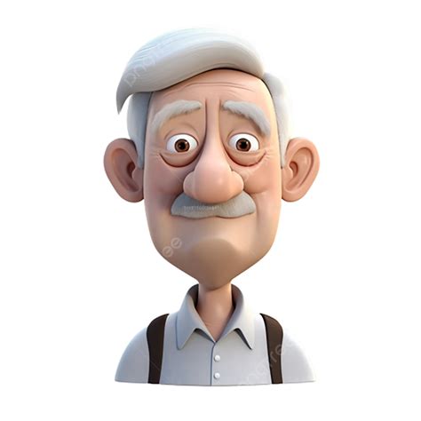 Zeichentrickfigur Handmodell Freundlicher Alter Mann Figur Des Alten