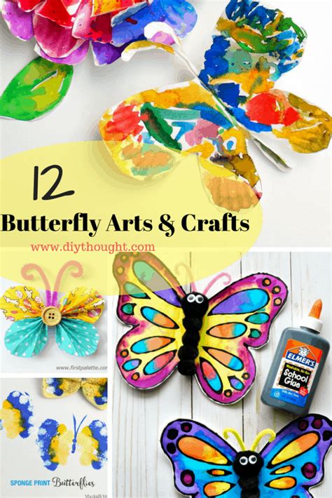 12 Diy Butterfly Arts And Crafts Diy Thought