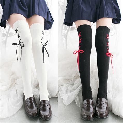 sweet laced up thigh high socks · noirlu · online store powered by storenvy