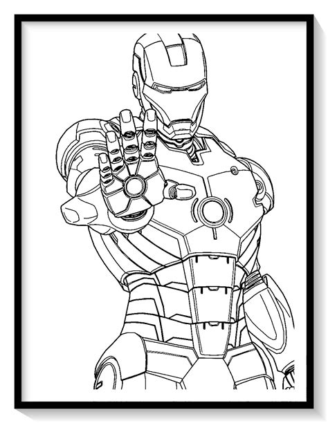Iron Man Animado Para Colorear Dibujo Imágenes