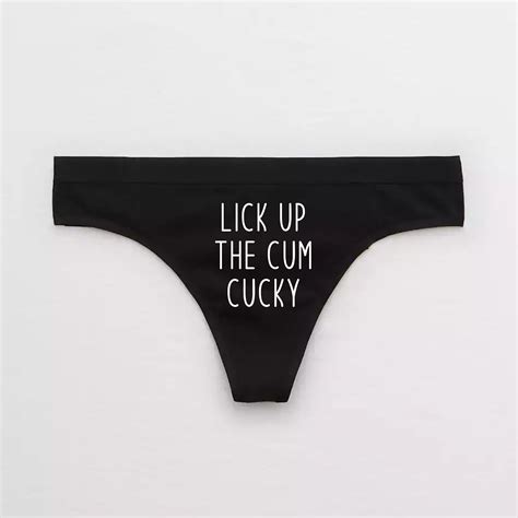 Lick Up The Cum Cucky Thong Celestial Red Shop