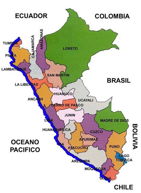 → Mapa Do Peru Com Cidades Conheça As Regiões Do Peru Mapa Turístico