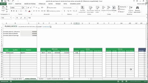 Planilla De Excel Para Horas Extras Youtube Hot Sex Picture