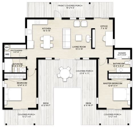 U Shaped House Floor Plans Australia