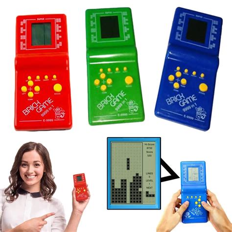 Zorx Retro Pocket Game Console Classic Childhood Tetris Handheld Game