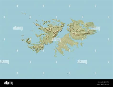 Falkland Islands Relief Map Stock Photo Alamy