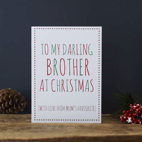 We did not find results for: Darling Brother Christmas Card By Sweet William Designs | notonthehighstreet.com