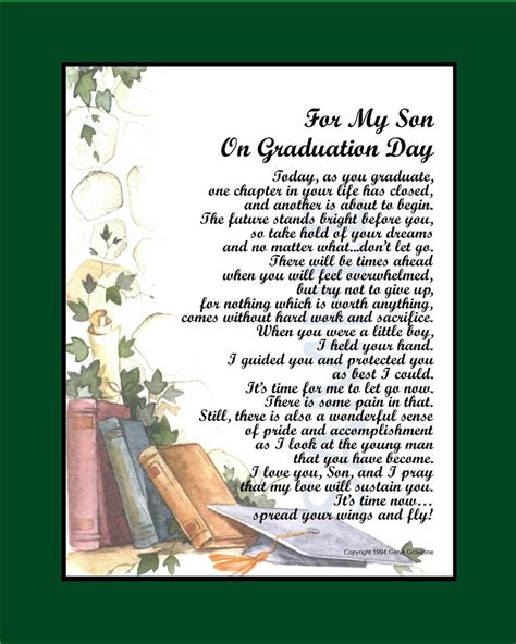 For My Son On Graduation Day Graduation Poem Son Graduation Etsy