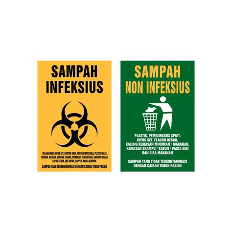 Jual Stiker Label Tong Sampah Medis Infeksius Non Infeksius X Cm Indonesia Shopee Indonesia