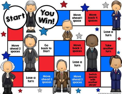 Presidents Day Reading Comprehension Board Game Games 4 Gains