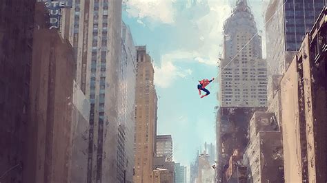 Spiderman Sketch City Wallpaperhd Superheroes Wallpapers4k Wallpapers
