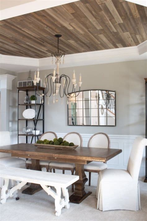 Easy Diy Rustic Planked Ceiling The Lived In Look Dining Room