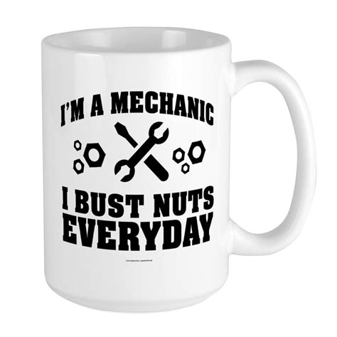 Cafepress Mechanic Busts Nuts Mugs 15 Oz Ceramic Large Mug