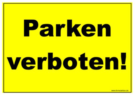 4 welche strafen drohen bei falschparken? Schild, Parken verboten | Vorlagen und Muster zum Ausdrucken
