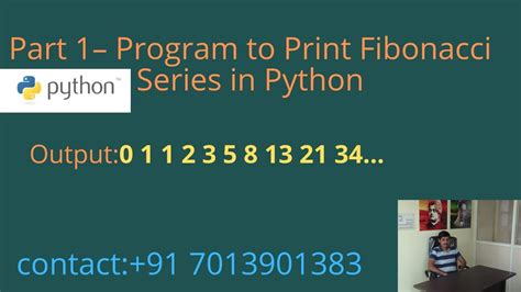 Fibonacci Series In Python Part Youtube